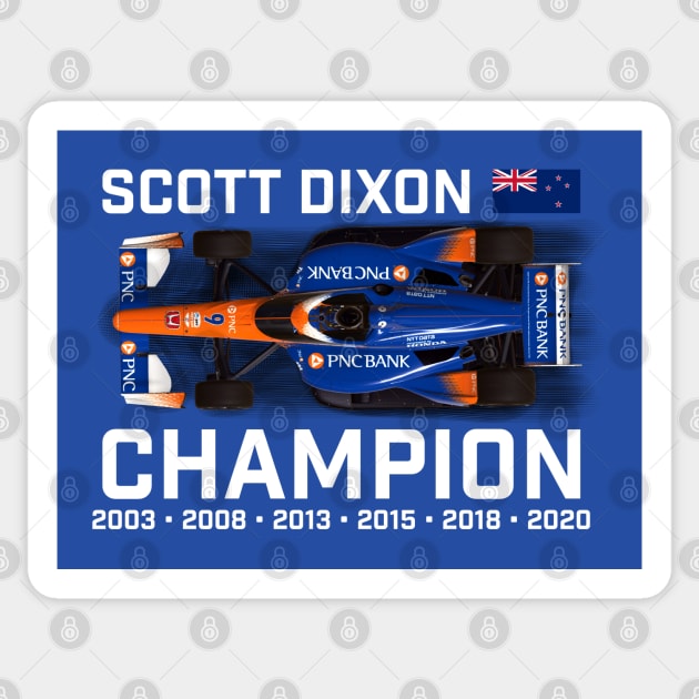 Scott Dixon Champion 2020 (white text) Sticker by Sway Bar Designs